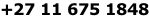 +27 11 675 1848